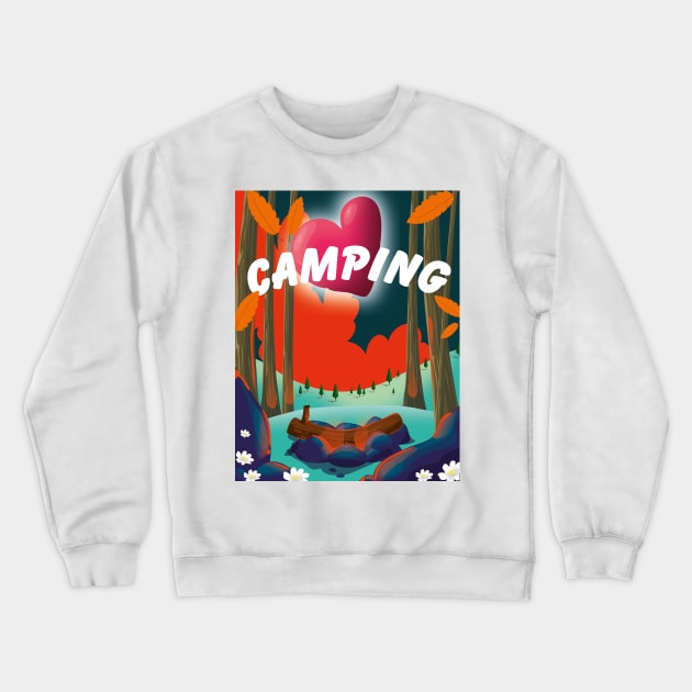 I love camping Crewneck Sweatshirt by nickemporium1